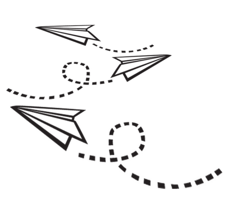 Covor de vinil jocuri avioane de hârtie - TenStickers