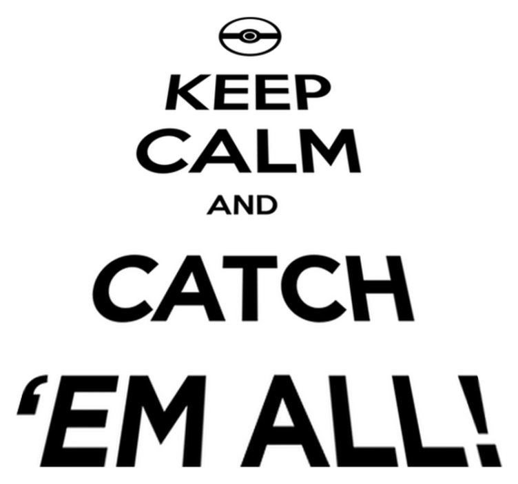 Covor de vinil jocuri pokémon rămâi calm - TenStickers