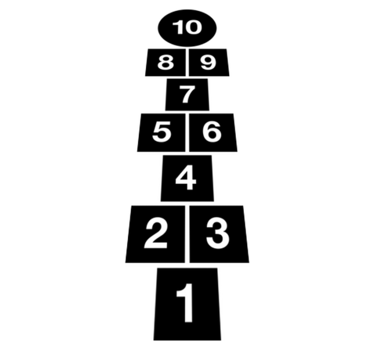 Covor de vinil jocuri pătrățele de sărituri - TenStickers