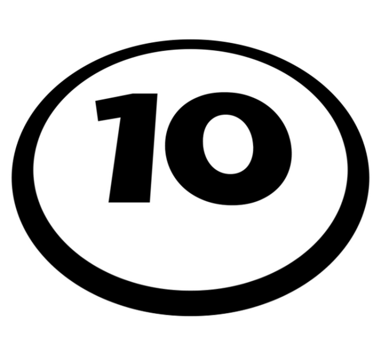 Covor vinil dormitor număr circular personalizabil - TenStickers