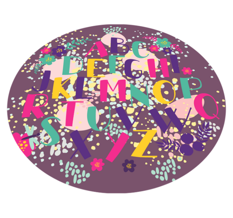 Covor vinil dormitor alphabetical Educational Disc - TenStickers