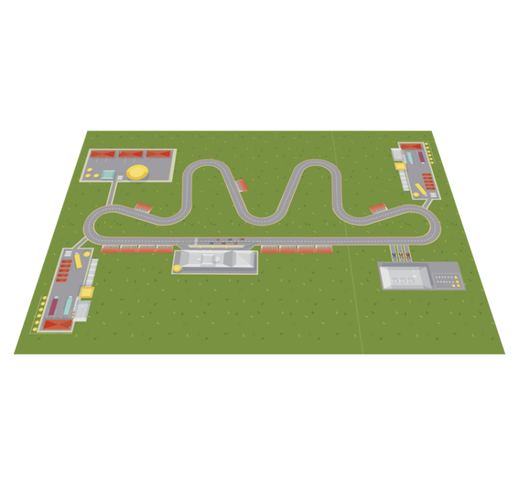 Covor de vinil fabulos auto city track - TenStickers