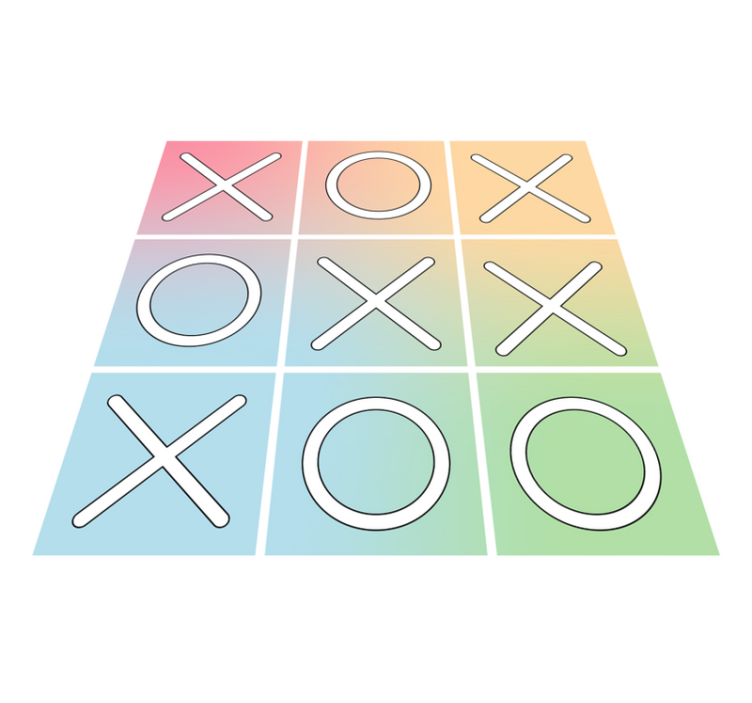 Joc de covor de vinil tic tac toe - TenStickers