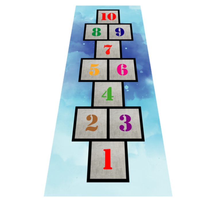 Joc de covoare de vinil hopscotch pentru copii - TenStickers