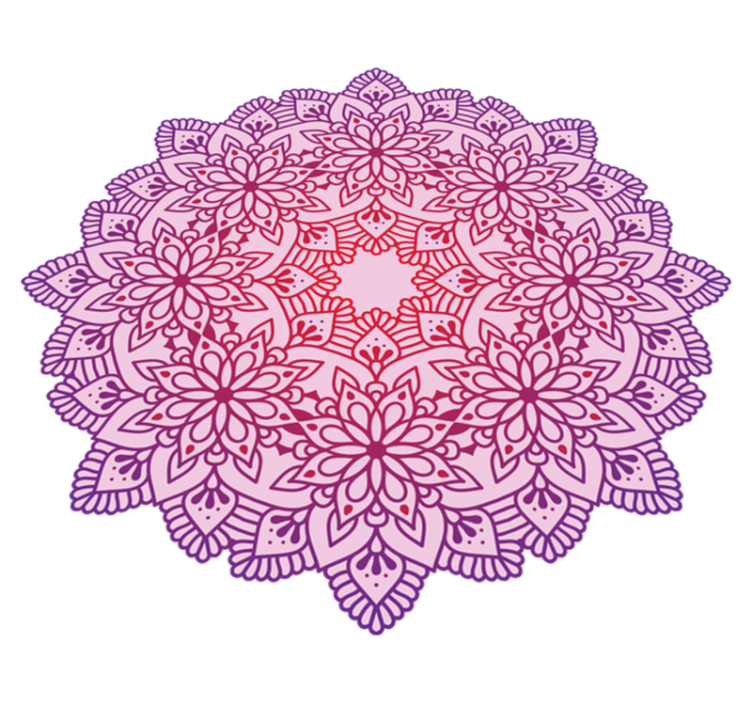 Covor elegant de vinilă mandala de flori colorate - TenStickers