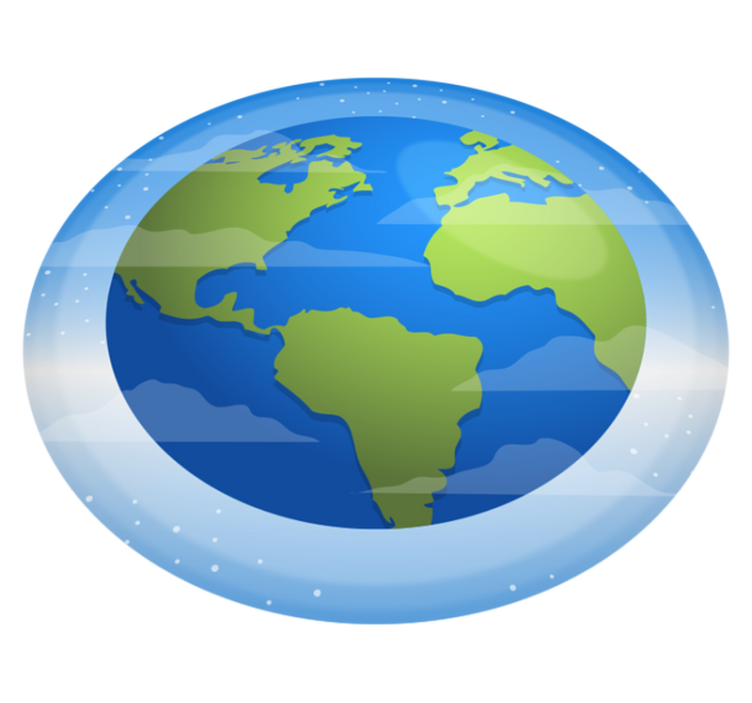 Uimitor covor circular de vinil de pe glob - TenStickers