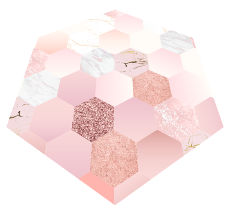 Covoare moderne hexagonale textură roz - TenStickers