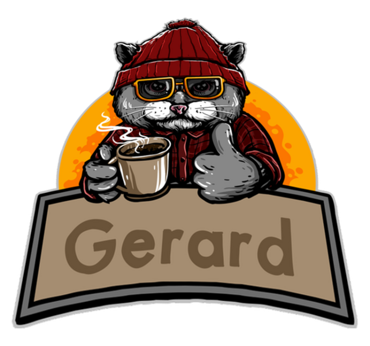 Covor vintage de vinil pisica personalizata - TenStickers