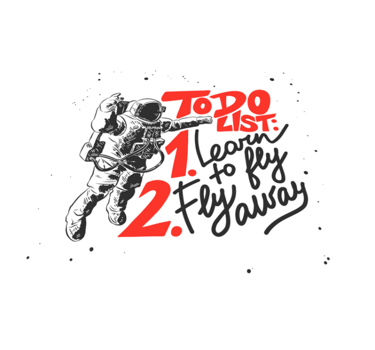 Covor pvc fraza astronaut - TenStickers