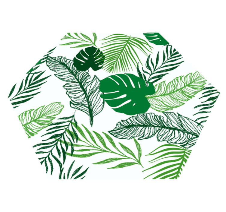 Covor de vinil modern cu frunze fine - TenStickers