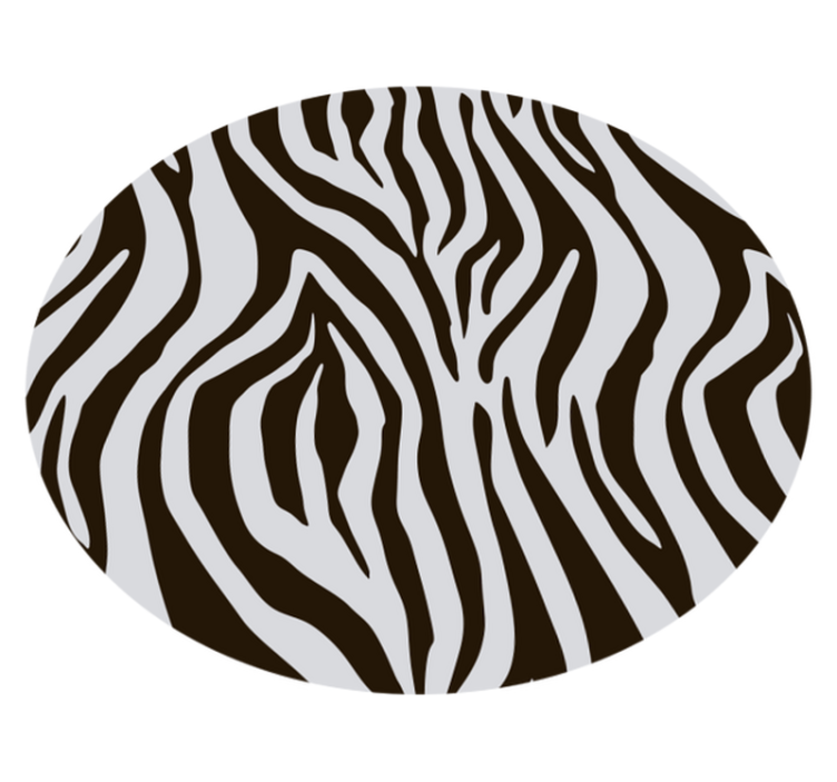 Covor spectaculos de vinil cu animal zebra rotund - TenStickers