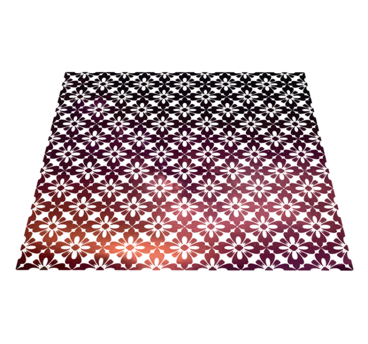 Covor floral din vinil flori ornamentale - TenStickers