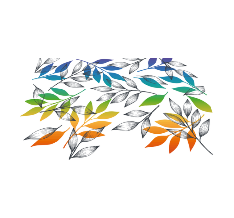 Curcubeu lasă covor modern de vinil - TenStickers