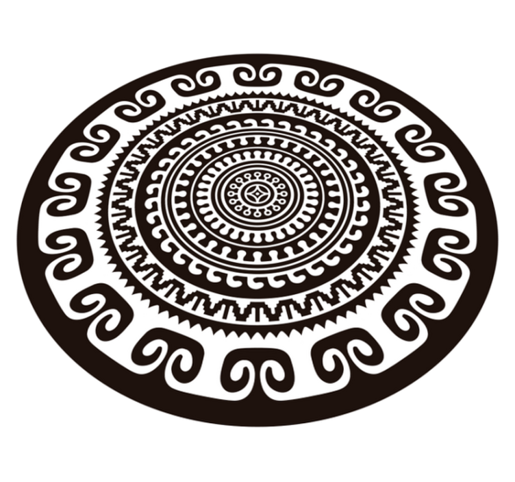 Covor din vinil dormitor mandala alb-negru - TenStickers