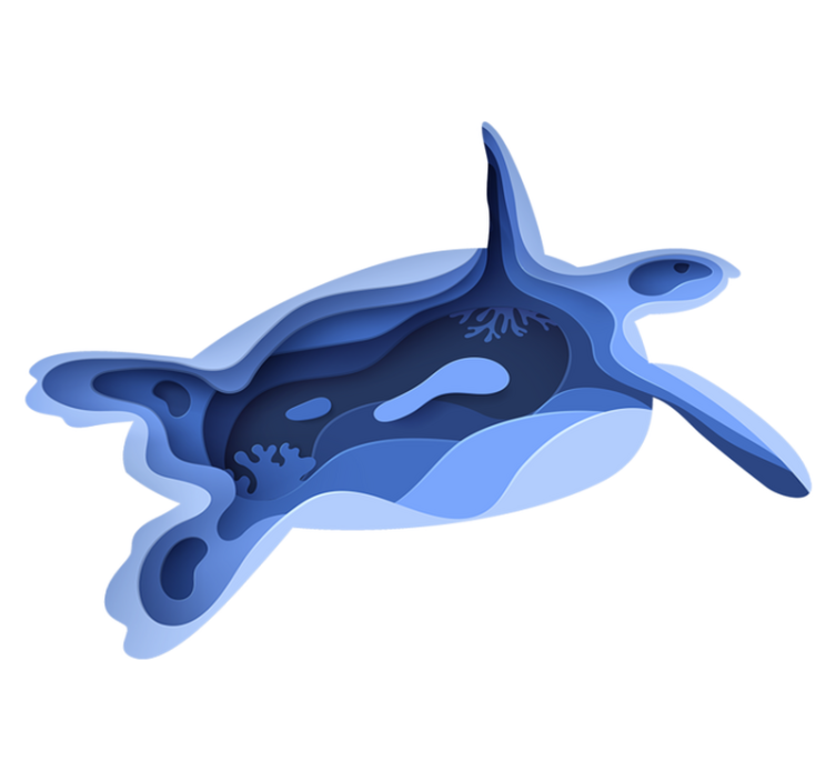 Covor vinil animal formă de țestoasă de mare - TenStickers