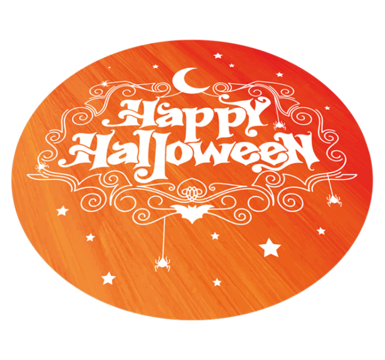 Covor de vinil Halloween circulara festivitatii de halloween - TenStickers