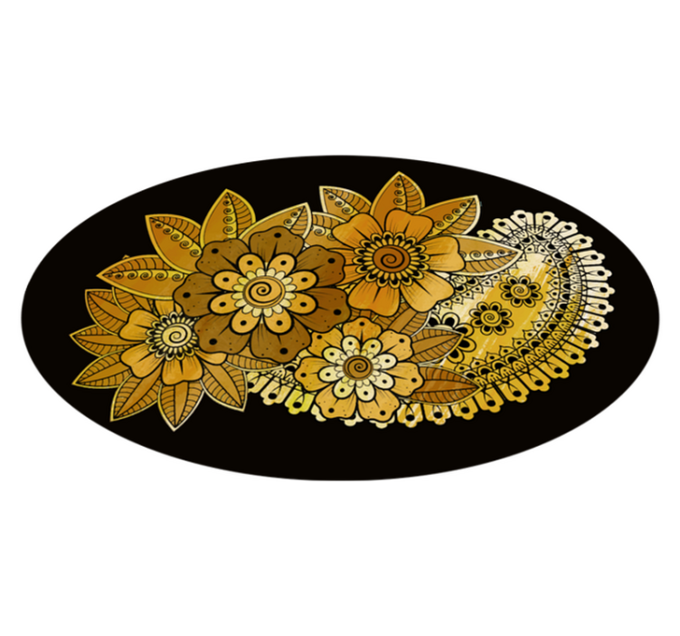 Covor living din stil vinil paisley indian - TenStickers