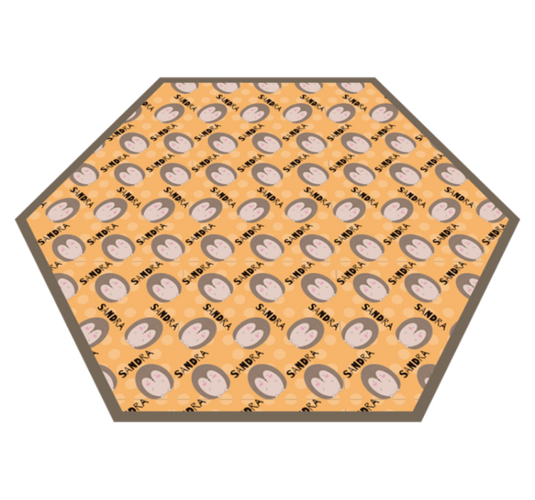 Covor de vinil cu nome inimi personalizate - TenStickers