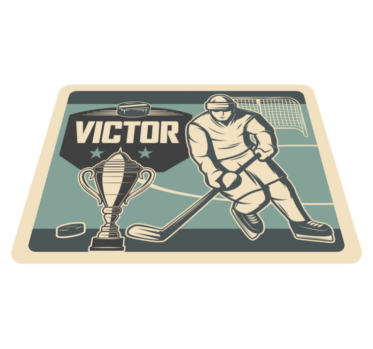Covor de vinil cu nome grafică sportivă personalizabilă - TenStickers