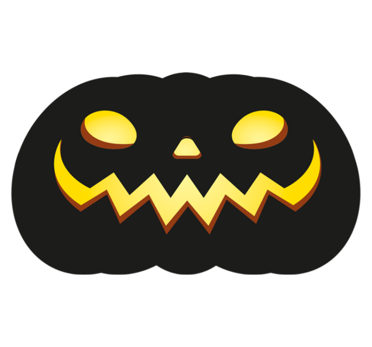 Covor de vinil Halloween fața de dovleac înfricoșătoare - TenStickers