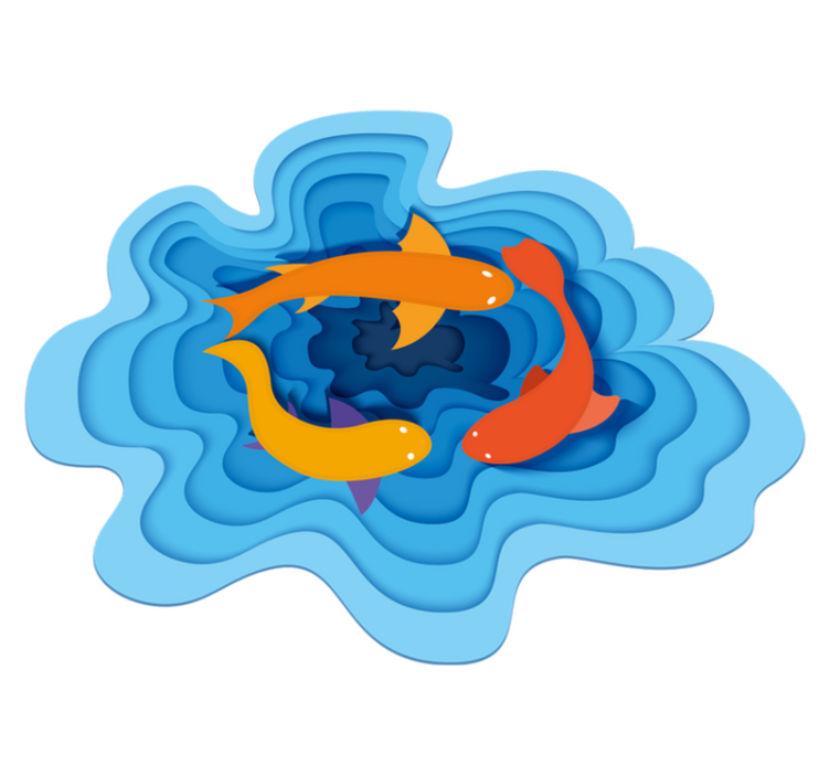 Covor vinil animal model koi acvatic - TenStickers