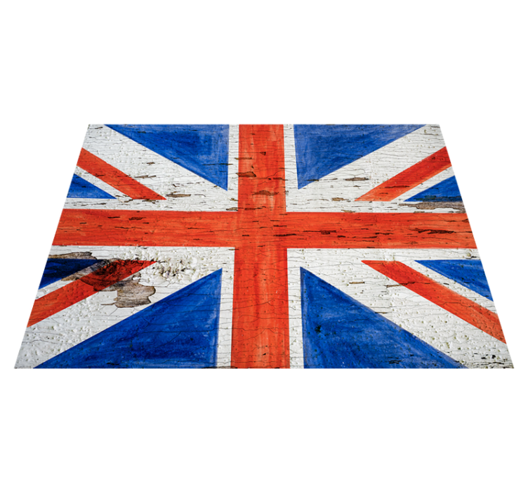 Covor de vinil harta lumii union jack în dificultate - TenStickers