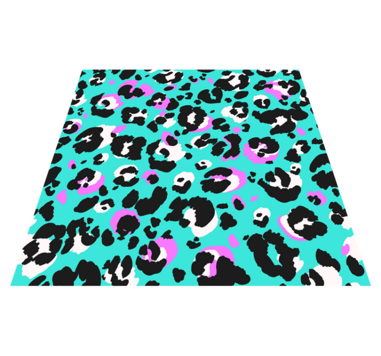 Covor vinil print animalier pete de leopard colorate - TenStickers
