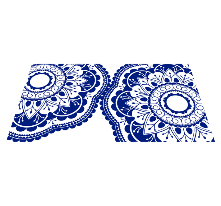 Covor albastru închis cu forme rotunde covor albastru - TenStickers