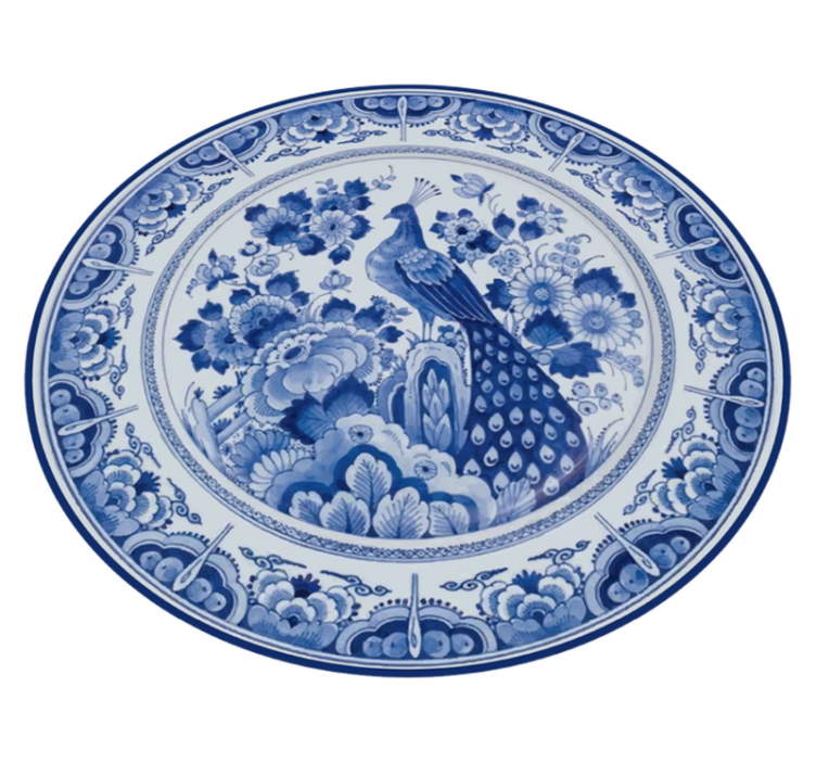 Covor delftware cu țiglă de păun - TenStickers