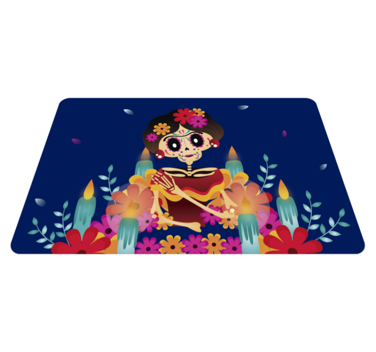 Covor de vinil Halloween schelet festiv - TenStickers