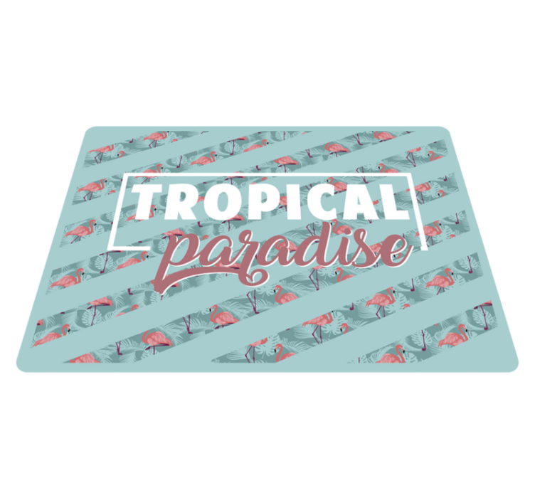 Covor vinil animal text paradis tropical - TenStickers