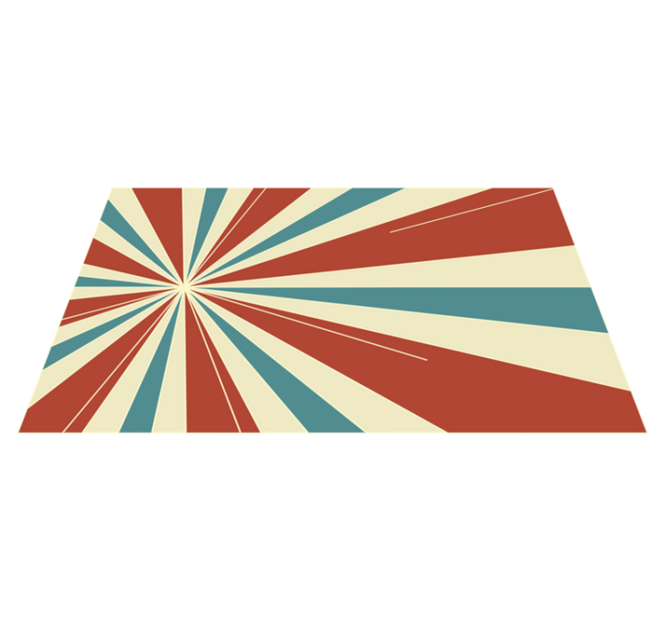 Covor de vinil geometric rază de soare radiantă - TenStickers