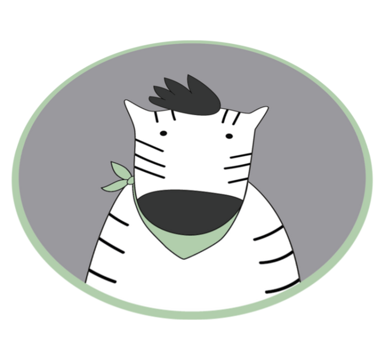 Covor de vinil pentru copii zebră veselă - TenStickers