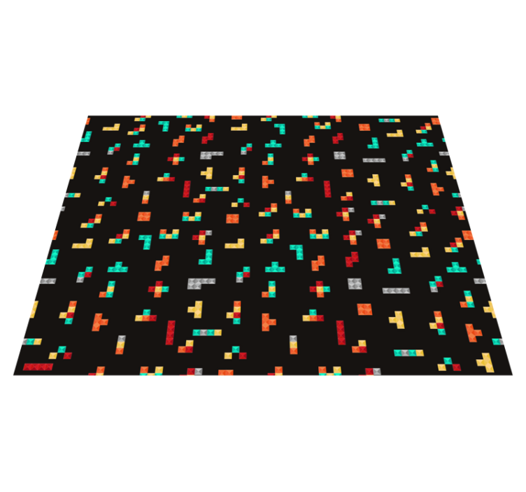 Covor retro din vinil vintage tetris - TenStickers