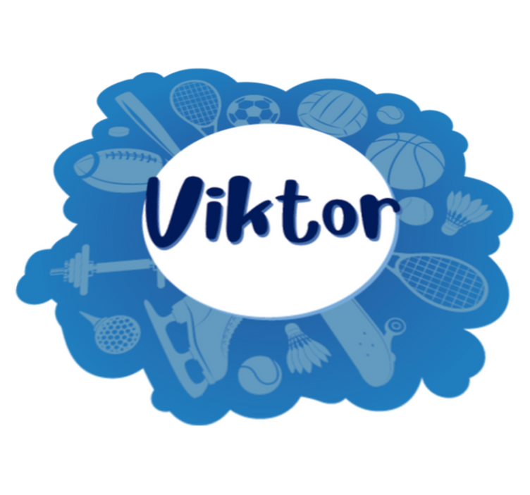 Jucător sportiv cu covor personalizat cu nume - TenStickers