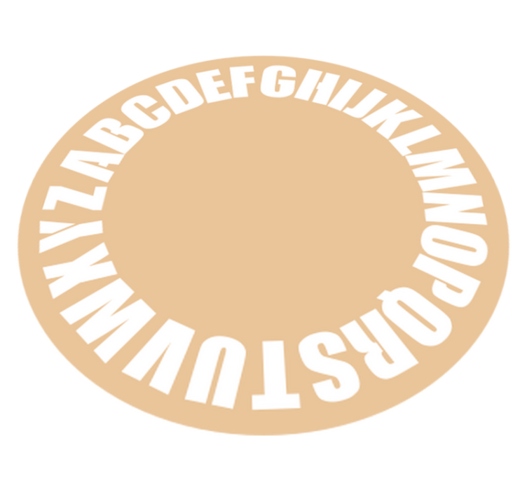 Covor vinil alfabet aspect circular alfabetic - TenStickers