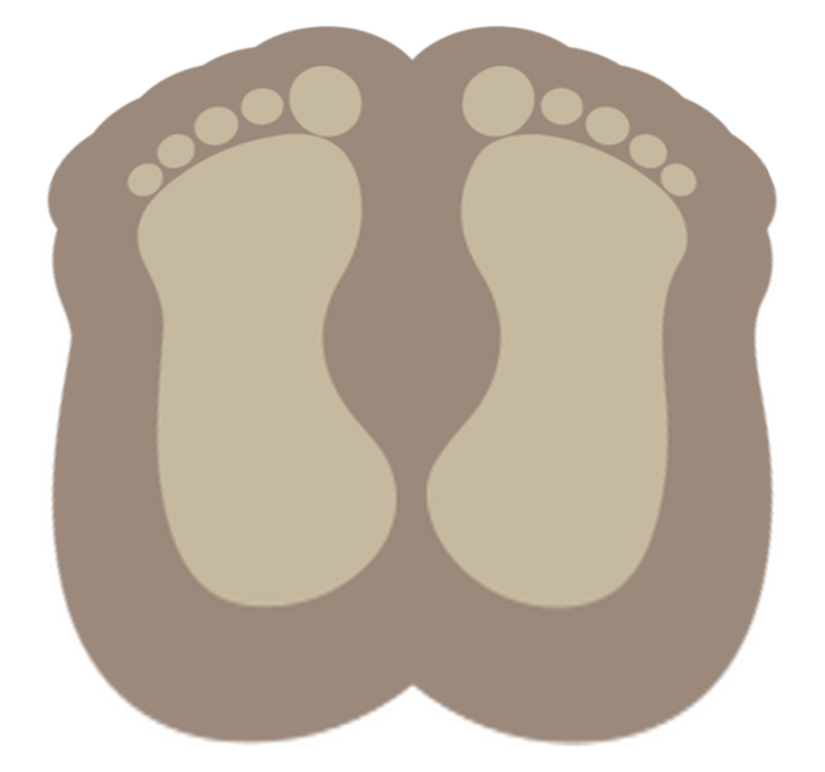 Covor de vinil urme de baie covor modern - TenStickers