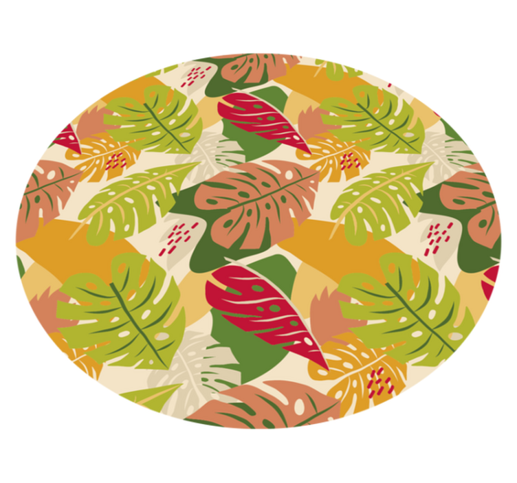 Covor alternativ grafic monstera design natur - TenStickers