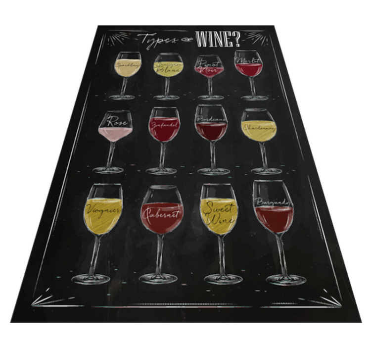 Tip de vin covor personalizat negru - TenStickers