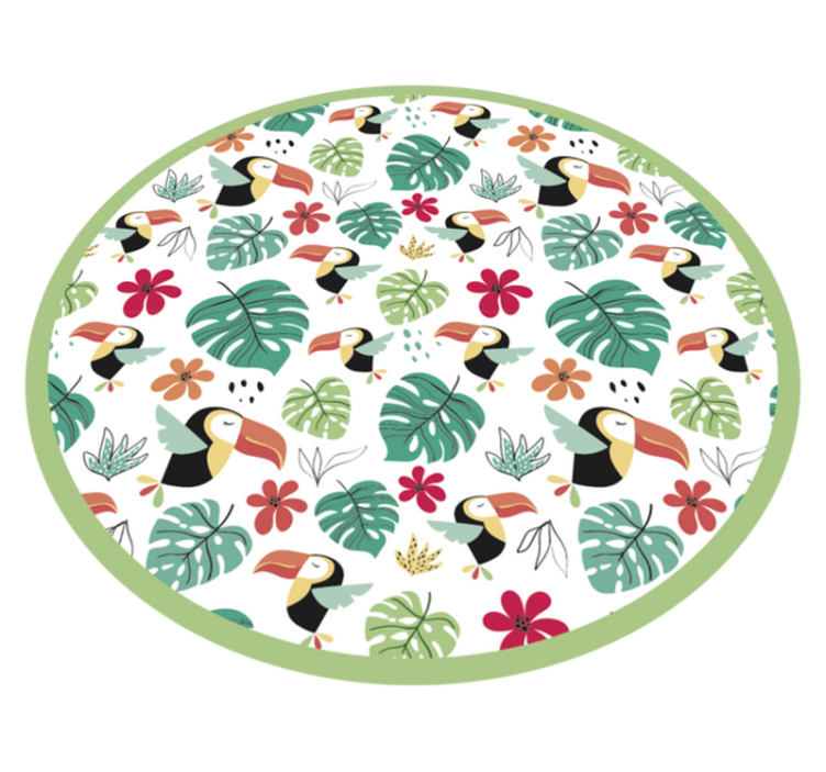 Covor vinil animal motiv tucan tropical - TenStickers