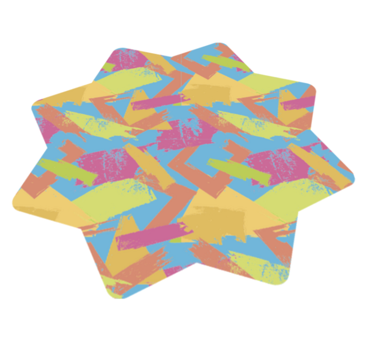 Covor de vinil geometric forme abstracte colorate - TenStickers