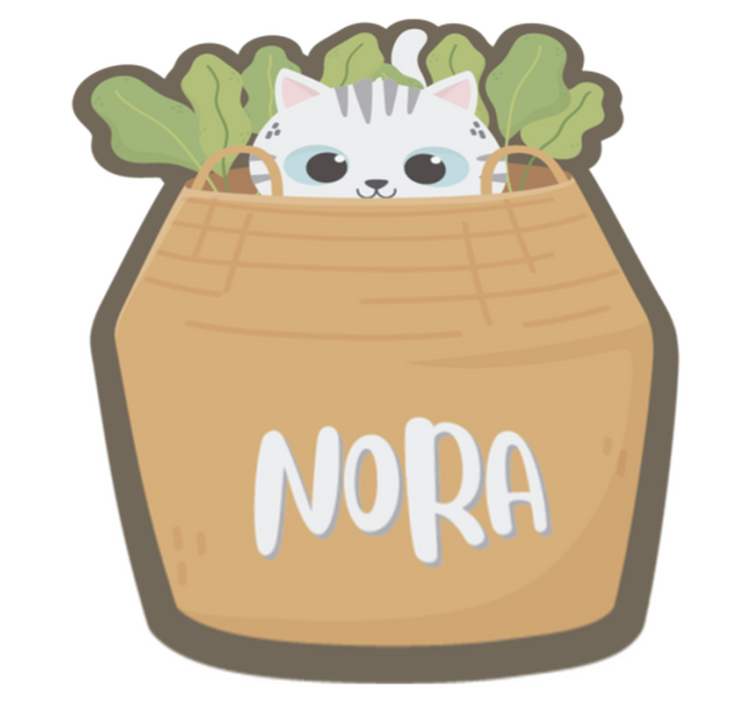 Covor de vinil cu nome feline personalizate - TenStickers