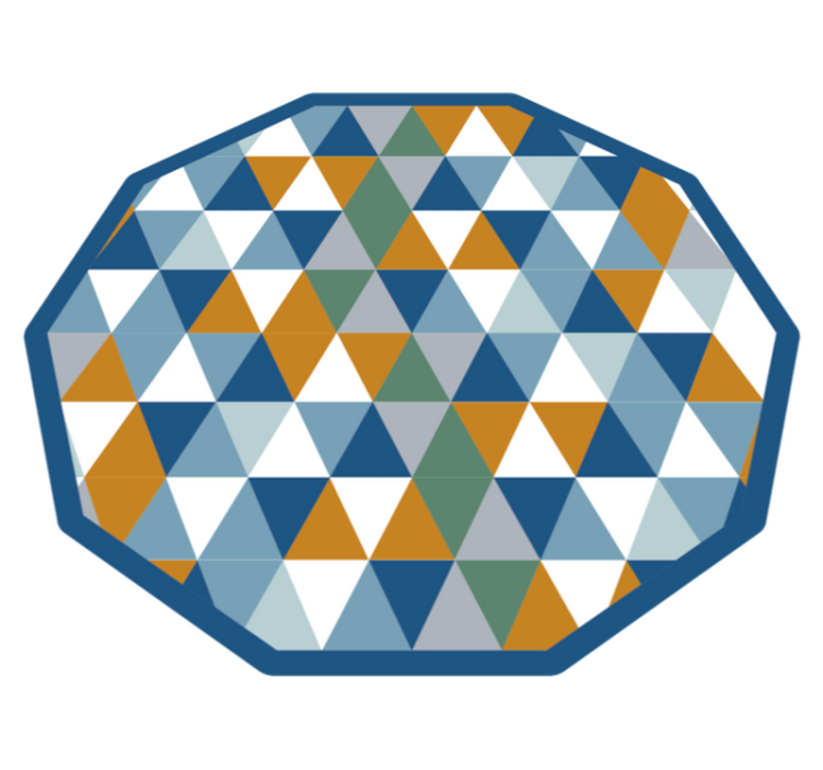 Covor pvc triunghiuri multicolore covoare vinilice - TenStickers