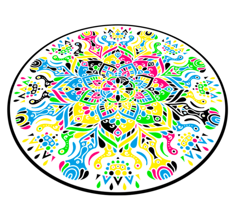 Covor vinil mandala mandala vibranta - TenStickers