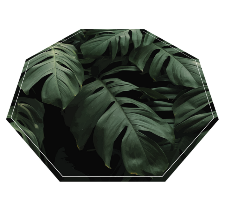 Covor floral cu frunze monstera - TenStickers