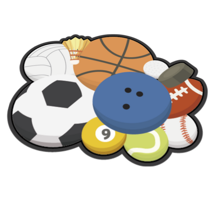 Covoare sportive din vinil cu bile sportive - TenStickers