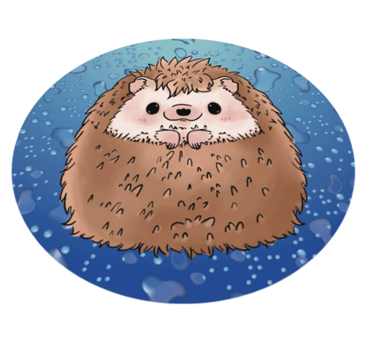 Adorabil covor de vinil arici animale - TenStickers