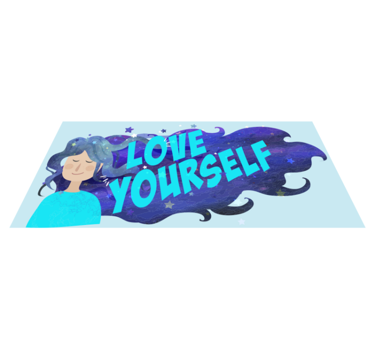 Citat motivational covor de vinil pentru par albastru - TenStickers