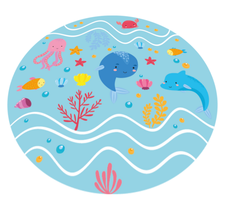 Covor de vinil pentru copii prieteni oceanici - TenStickers