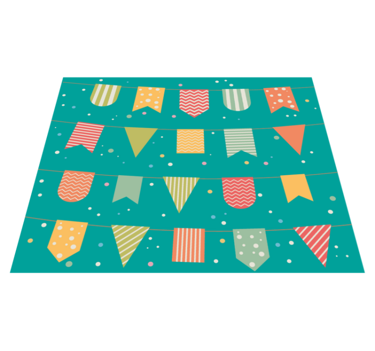 Covor de vinil pentru copii bunting festiv - TenStickers